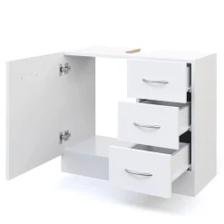 Waschbeckenunterschrank 63 x 30 x 54 cm weiss
