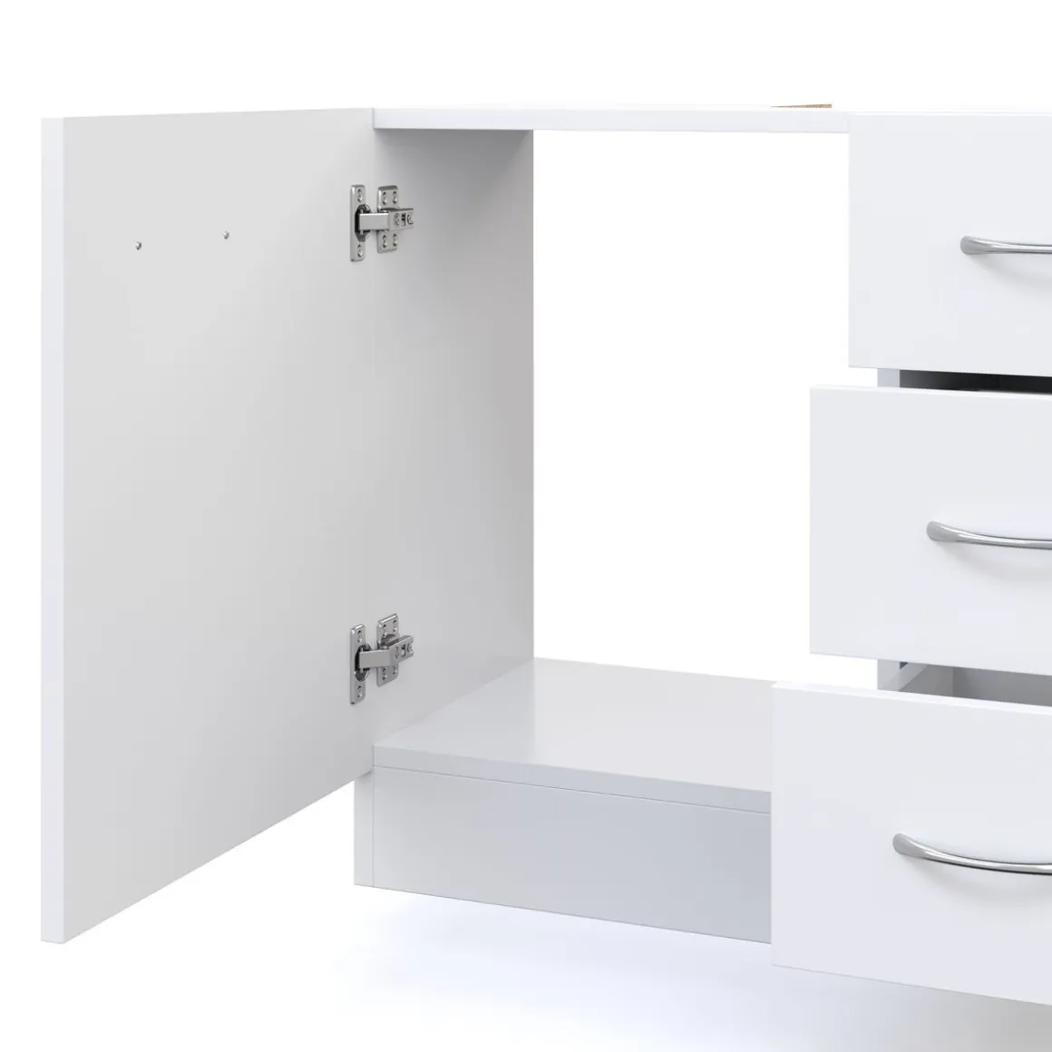 Waschbeckenunterschrank 63 x 30 x 54 cm weiss