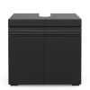 Waschbeckenunterschrank 60 x 34 x 56 cm schwarz