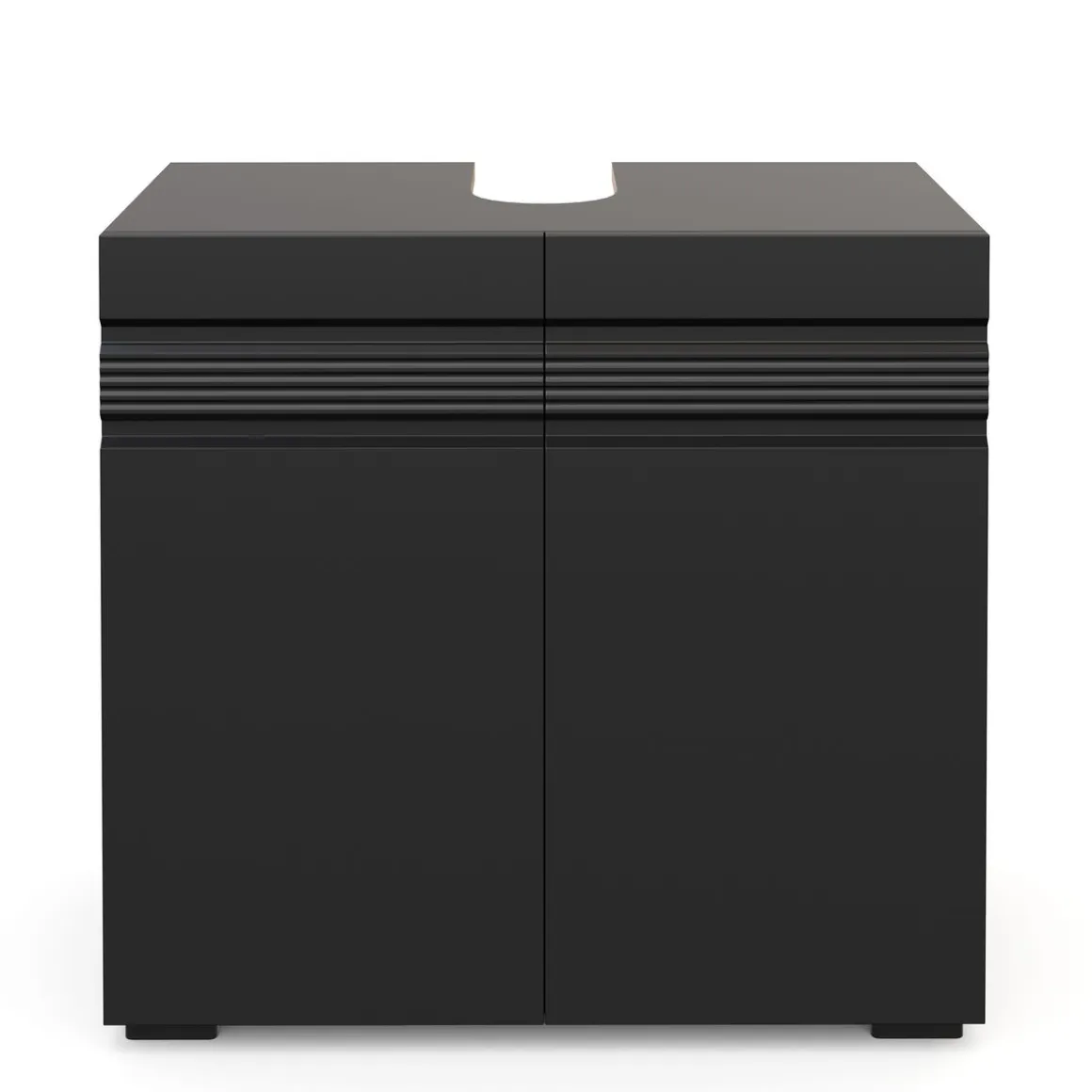Waschbeckenunterschrank 60 x 34 x 56 cm schwarz