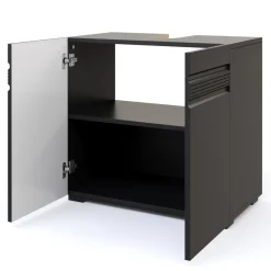 Waschbeckenunterschrank 60 x 34 x 56 cm schwarz