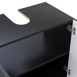 Waschbeckenunterschrank 60 x 34 x 56 cm schwarz