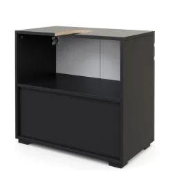 Waschbeckenunterschrank 60 x 34 x 56 cm schwarz
