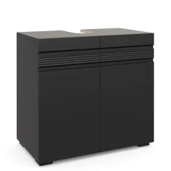 Waschbeckenunterschrank 60 x 34 x 56 cm schwarz