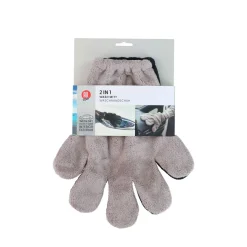 Waschhandschuh Auto 29 x 12 cm grau
