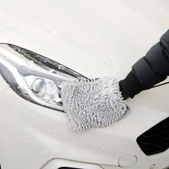 Waschhandschuh Mikrofaser 2-in-1 grau