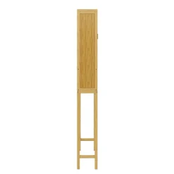 Waschmaschinenschrank Bambus SUSU 176 x 70 x 23 cm natur