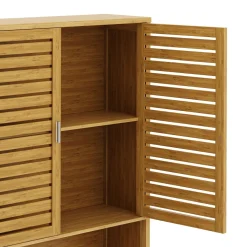Waschmaschinenschrank Bambus SUSU 176 x 70 x 23 cm natur