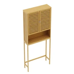 Waschmaschinenschrank Bambus SUSU 176 x 70 x 23 cm natur