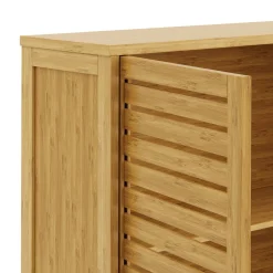 Waschmaschinenschrank Bambus SUSU 176 x 70 x 23 cm natur