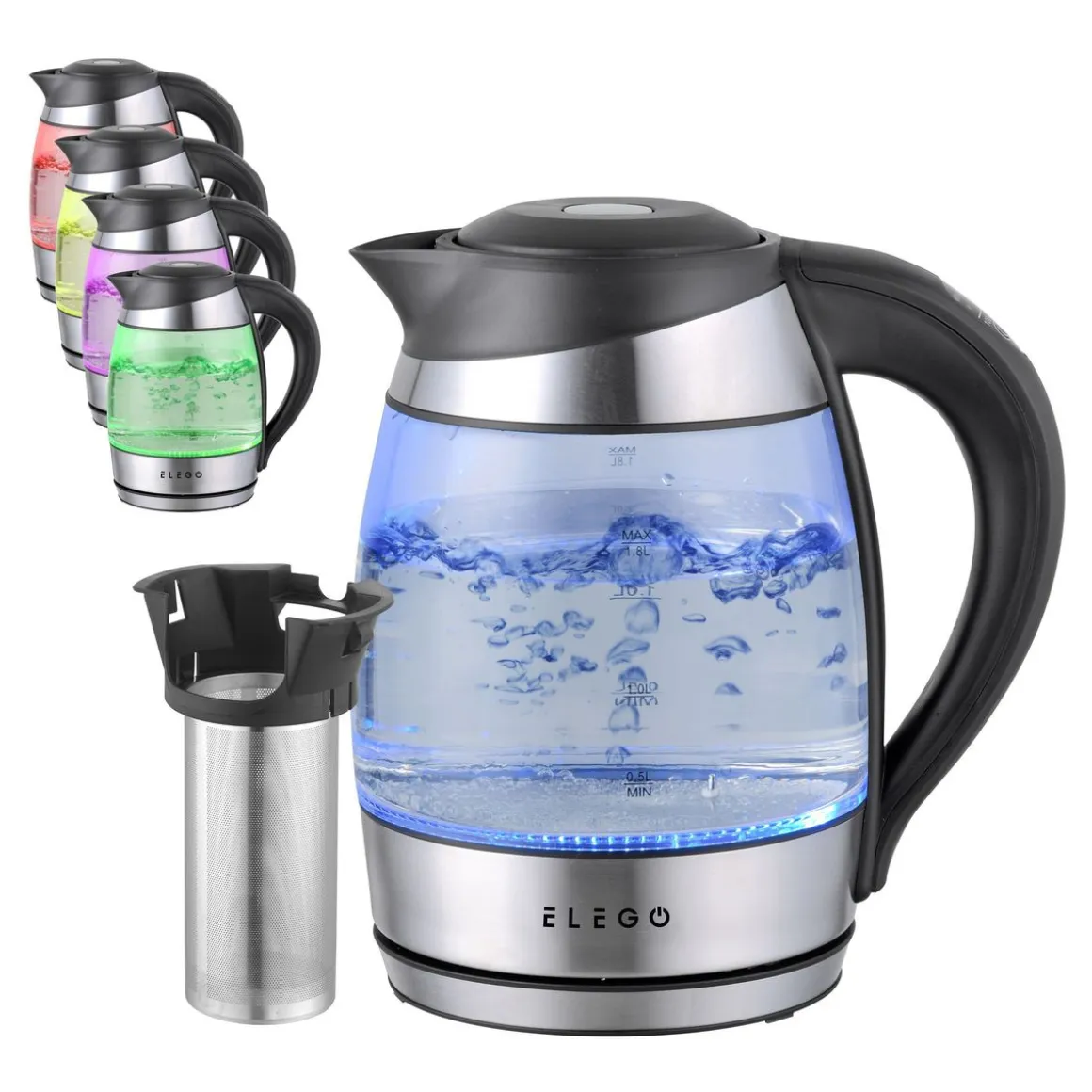 Wasserkocher mit Temperaturwahl 1.8L