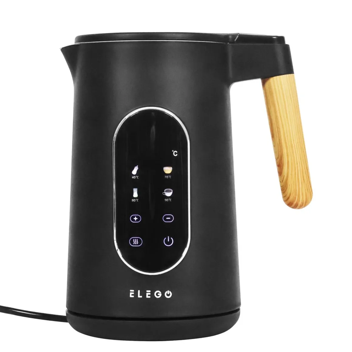Wasserkocher mit Temperaturwahl 1.7L schwarz