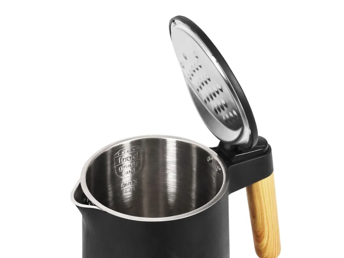 Wasserkocher mit Temperaturwahl 1.7L schwarz