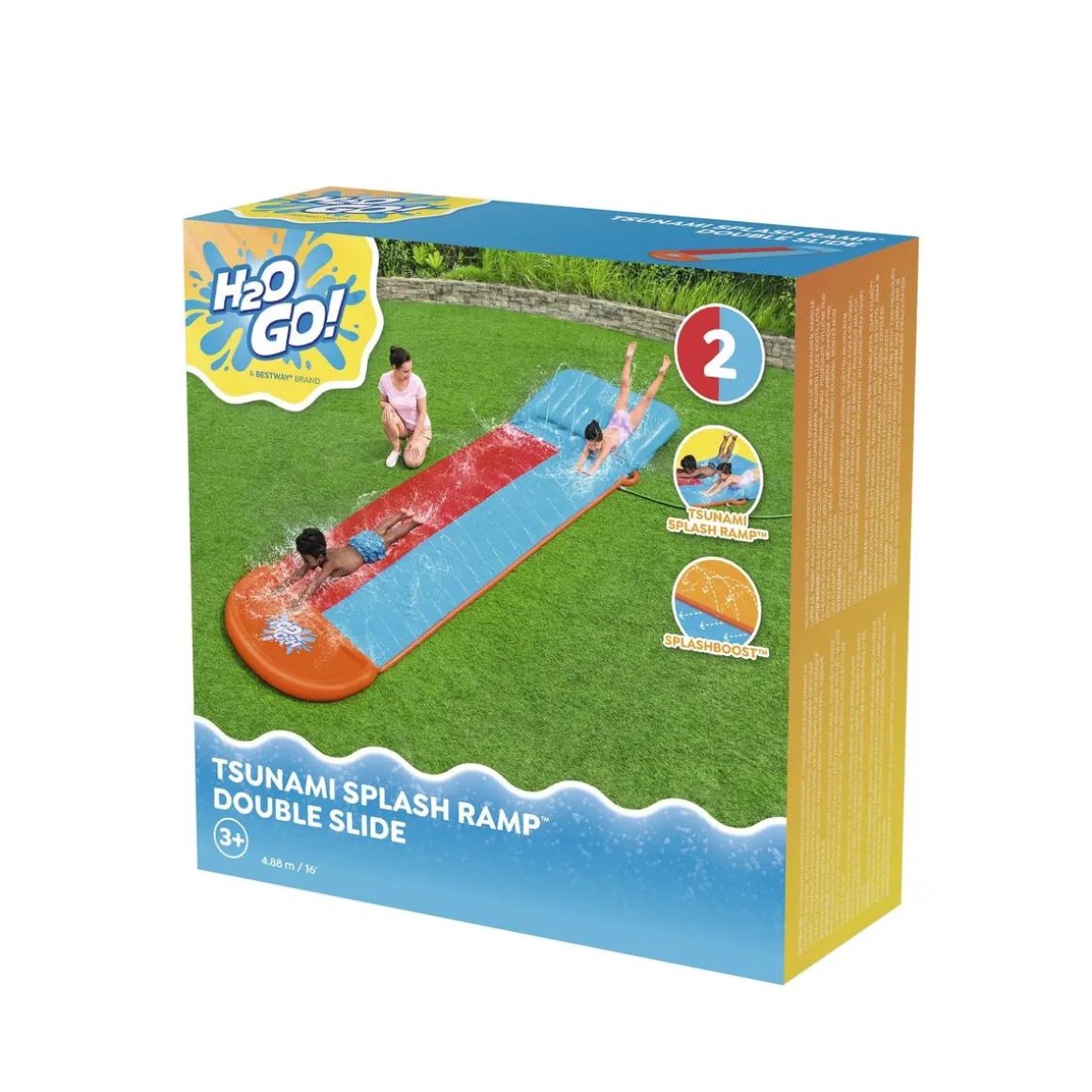 Wasserrutsche Tsunami Splash Ramp Double Slide H2OGO!