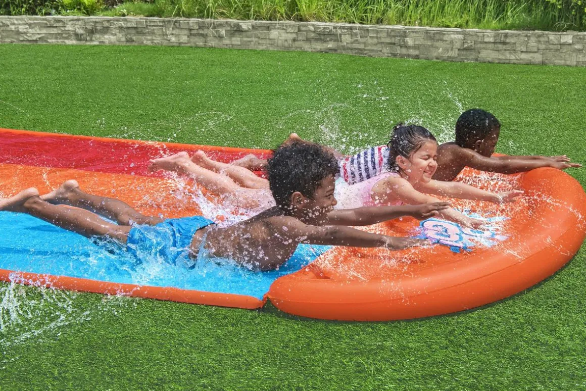 Wasserrutsche Tsunami Splash Ramp Triple Slide H2OGO!