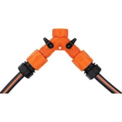 Wasserverteiler 2-Wege orange/schwarz