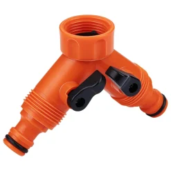 Wasserverteiler 2-Wege orange/schwarz