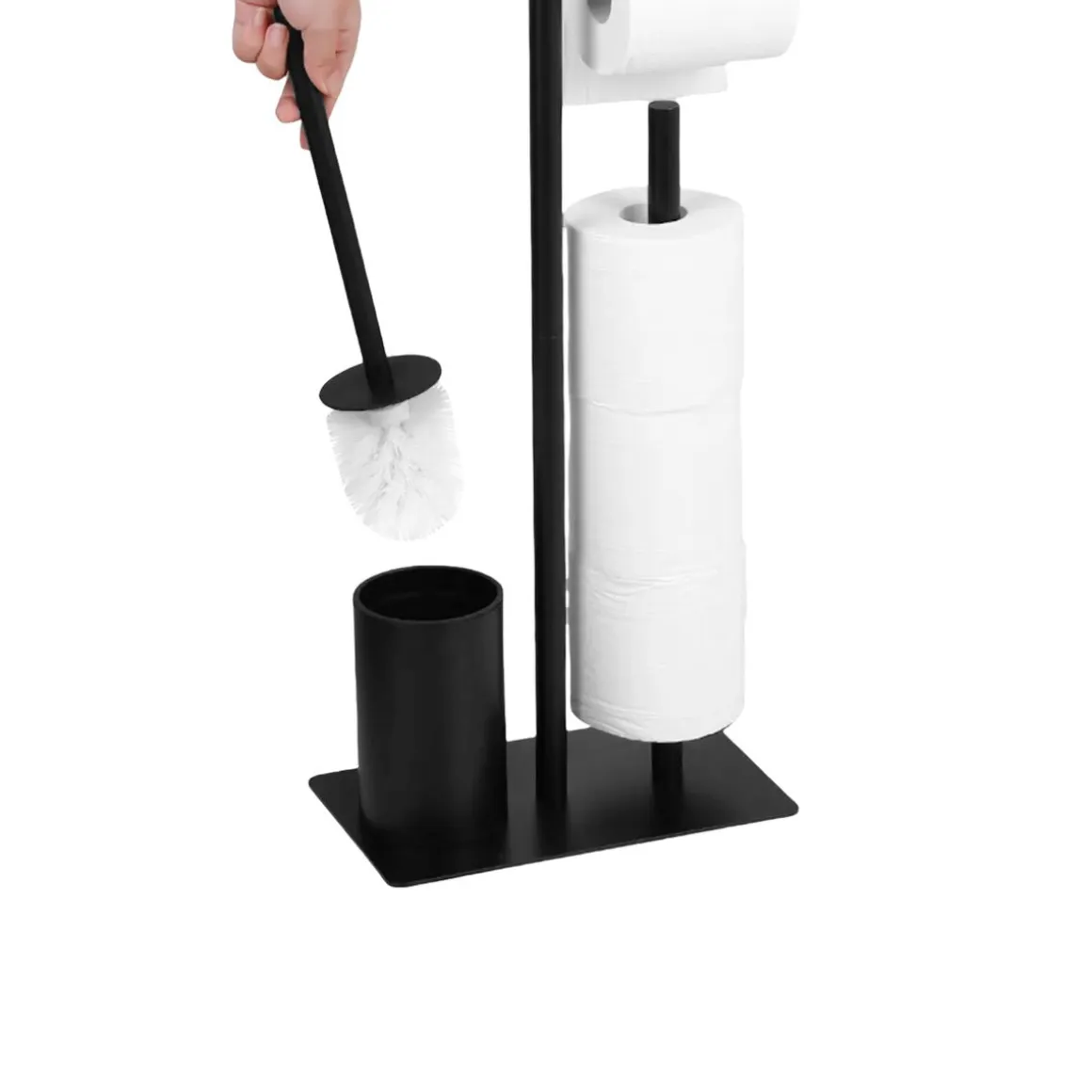 WC-Garnitur stehend Metall schwarz