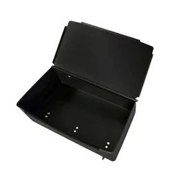 WC-Rollenhalter Edelstahl mit Feuchttücherbox schwarz