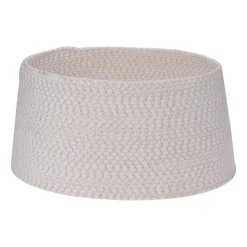 Weihnachtsbaumrock rund 57 cm weiss/gold