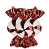 Weihnachtskugel Bonbon 31 cm rot/weiss