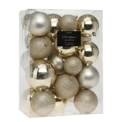 Weihnachtskugeln 26-teilig gold