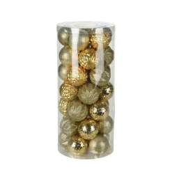 Weihnachtskugel Set 6 cm 35-teilig gold