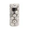Weihnachtskugel Set 6 cm 35-teilig silber