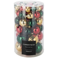 Weihnachtskugel Set 64-teilig bunt