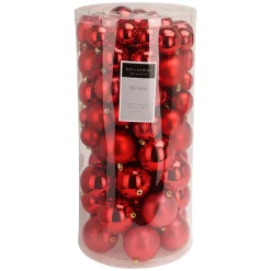 Weihnachtskugel Set 100-teilig rot