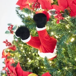 Weihnachtsmann Beine beweglich 35 cm rot