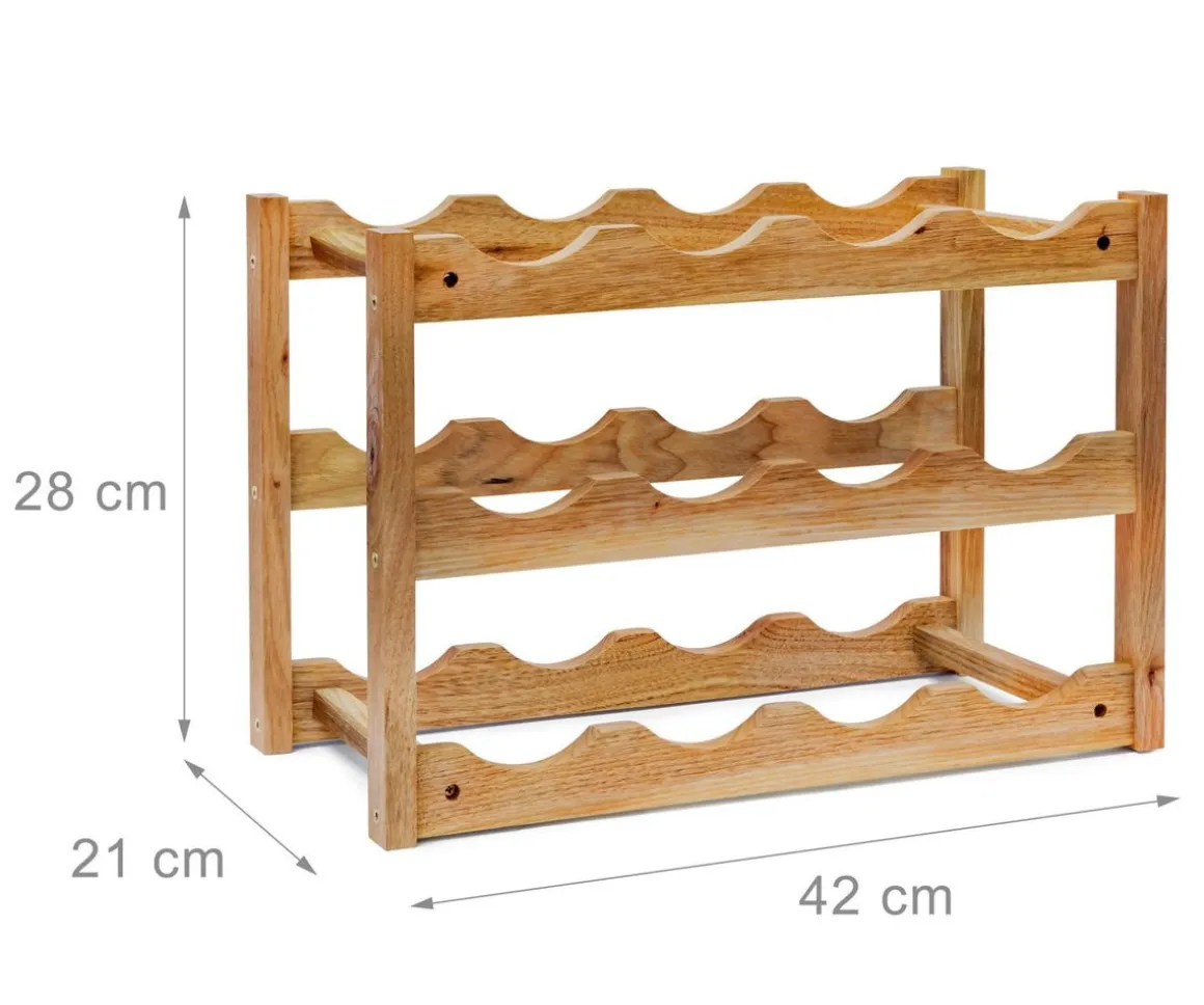 Weinregal Holz für 12 Flaschen