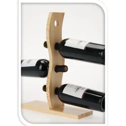 Weinregal Holz für 4 Flaschen