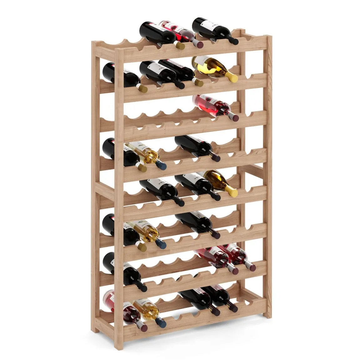 Weinregal Massivholz für 56 Flaschen