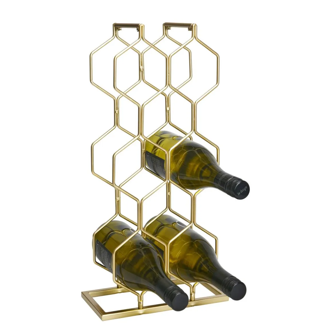 Weinregal Metall für 8 Flaschen gold