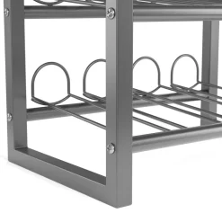 Weinregal Metall für 24 Flaschen silber