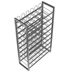 Weinregal Metall für 54 Flaschen silber