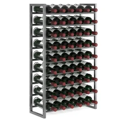 Weinregal Metall für 54 Flaschen silber