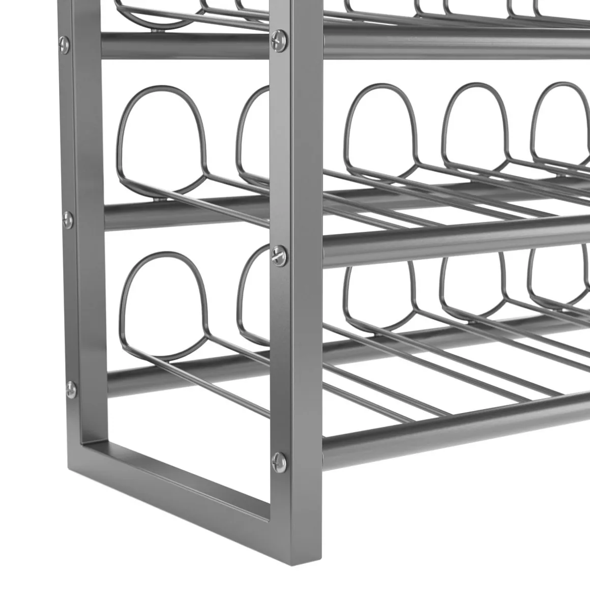Weinregal Metall für 54 Flaschen silber