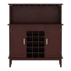 Weinregal Sideboard Holz für 15 Flaschen braun
