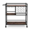 Weinregal Vintage BONITA auf Rollen für 12 Flaschen 80 x 86 cm