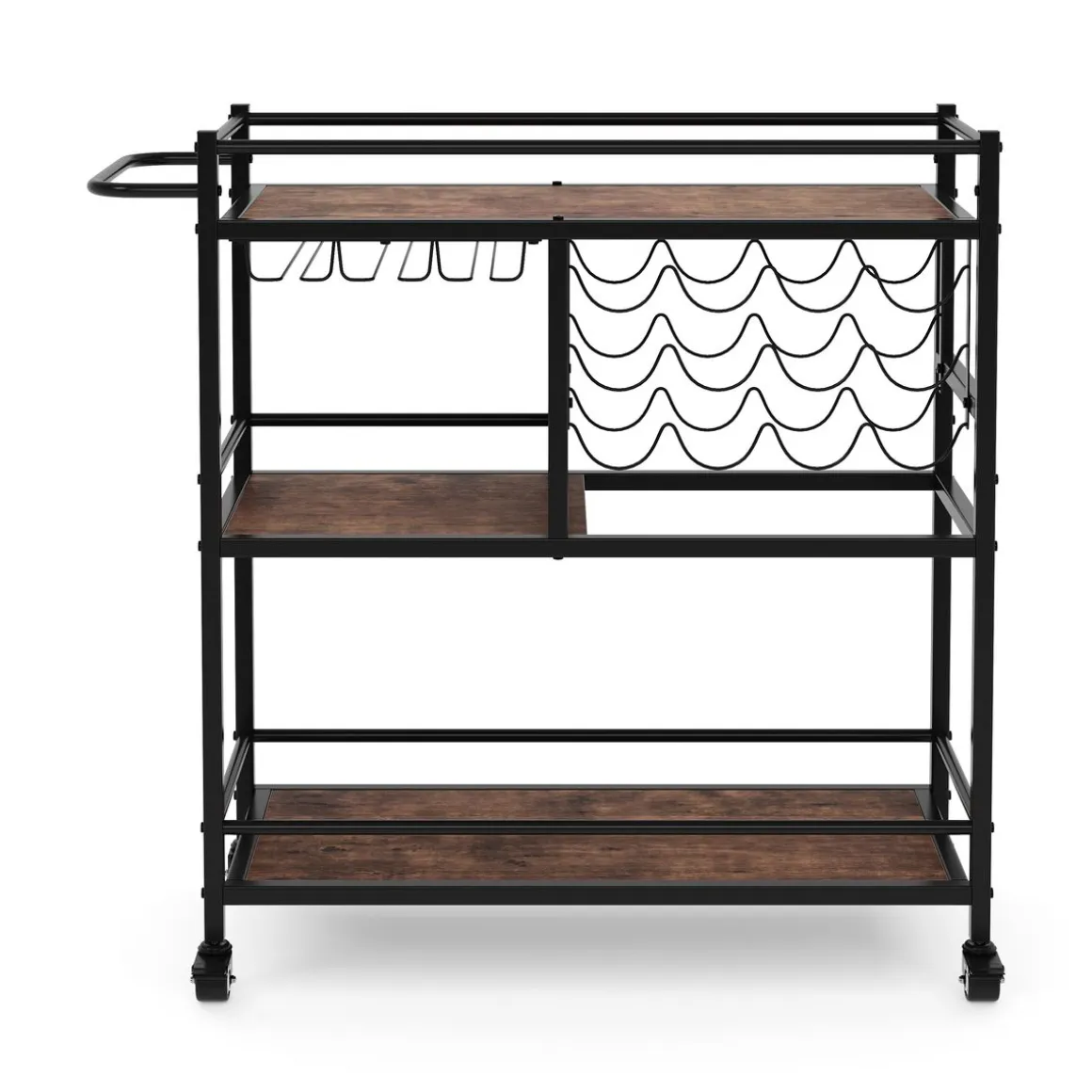 Weinregal Vintage BONITA auf Rollen für 12 Flaschen 80 x 86 cm