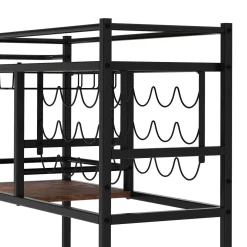 Weinregal Vintage BONITA auf Rollen für 12 Flaschen 80 x 86 cm