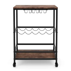Weinregal Vintage BONITA auf Rollen für 5 Flaschen 60 x 82 cm