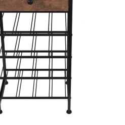 Weinregal Vintage BONITA für 16 Flaschen mit Schublade 40 x 148 cm