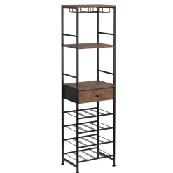 Weinregal Vintage BONITA für 16 Flaschen mit Schublade 40 x 148 cm