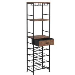 Weinregal Vintage BONITA für 16 Flaschen mit Schublade 40 x 148 cm
