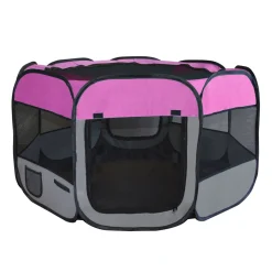 Welpenauslauf faltbar pink