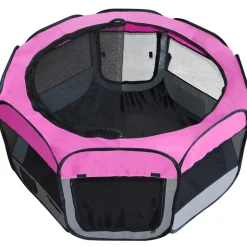 Welpenauslauf faltbar pink