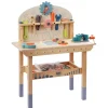 Werkbank Kinder Holz 68-teilig 80 cm bunt/natur